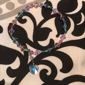 Rainbow Heart Charm Bracelet
